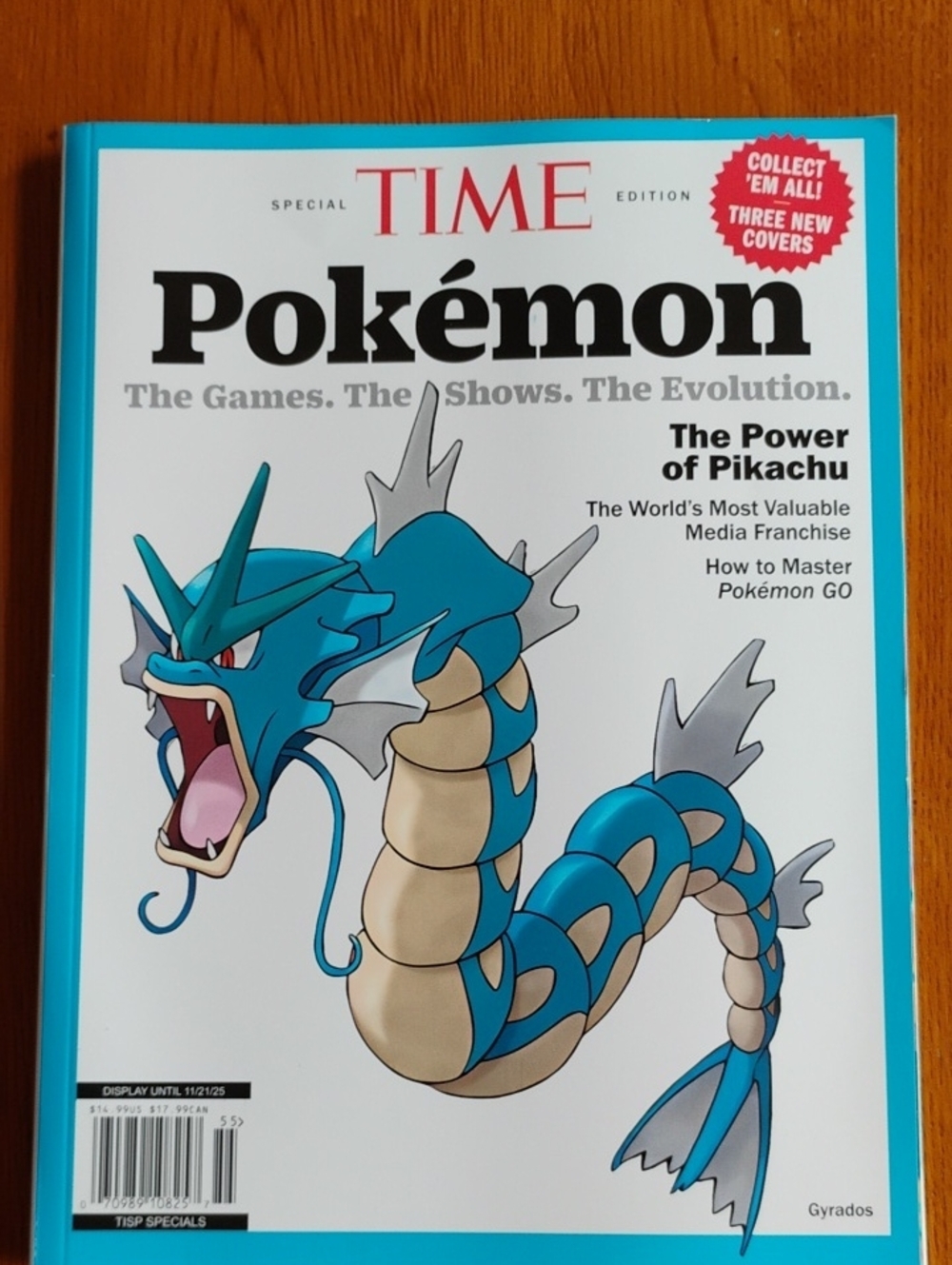 Time Pokemon Special Edition 2025 - Gyrados Cover Store Shelf Pull Never Read